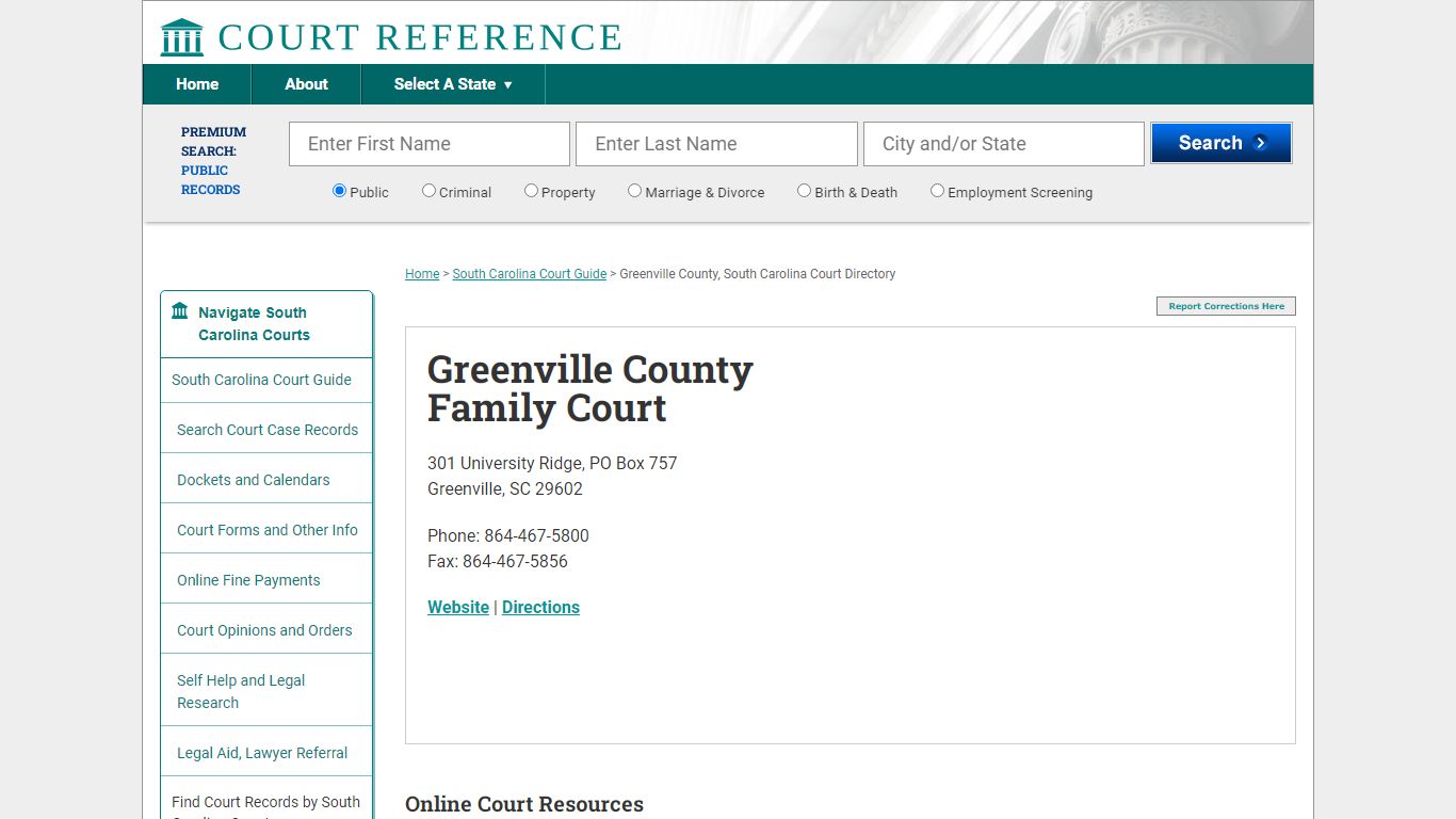 Greenville County Family Court