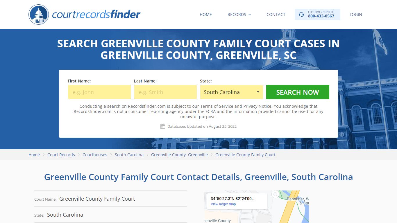 Greenville County Family Court Case Search - RecordsFinder