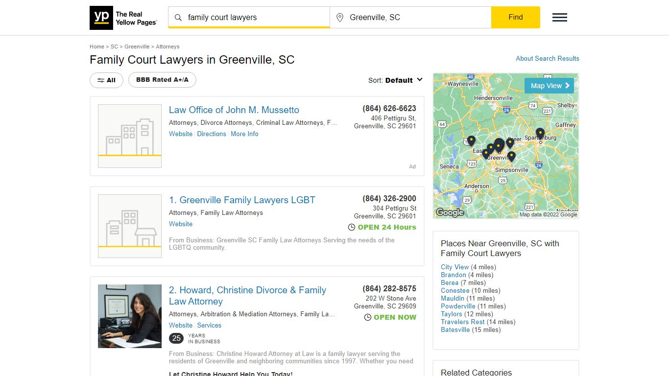 Family Court Lawyers in Greenville, SC with Reviews - YP.com